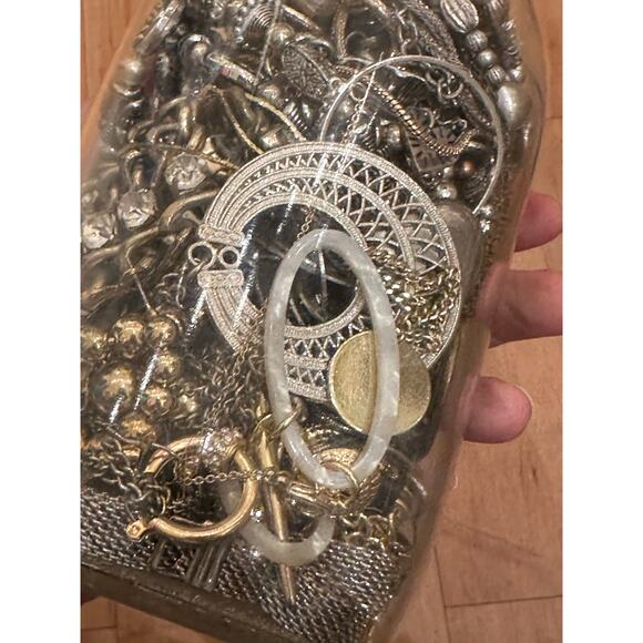 Mystery Jewelry Jar - Mixed Metals Silver Gold 55 Pieces - Picture 11 of 13